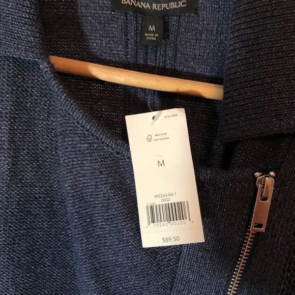 NWT Banana Republic Zip Up Sweater Vest - Picture 5 of 12